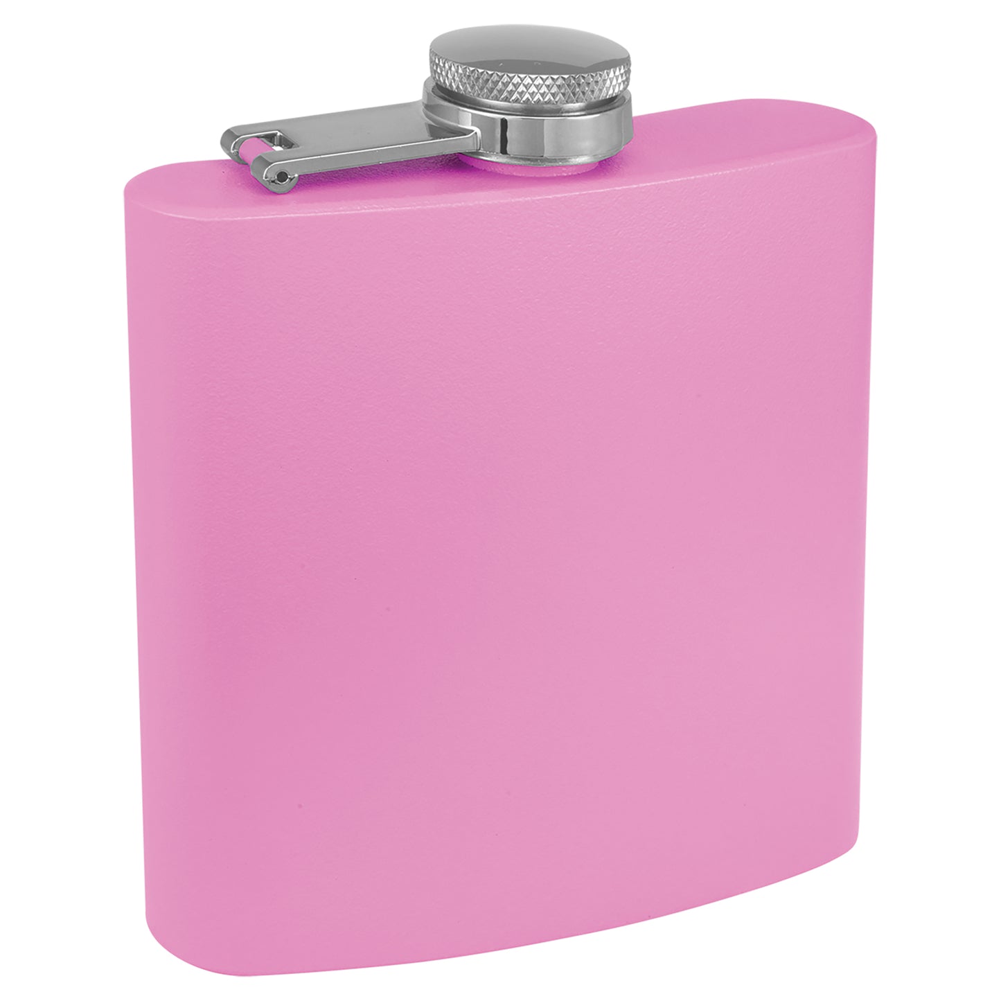 Personalized Laser Engraved  3 oz. Powder Coated Flask Light Purple