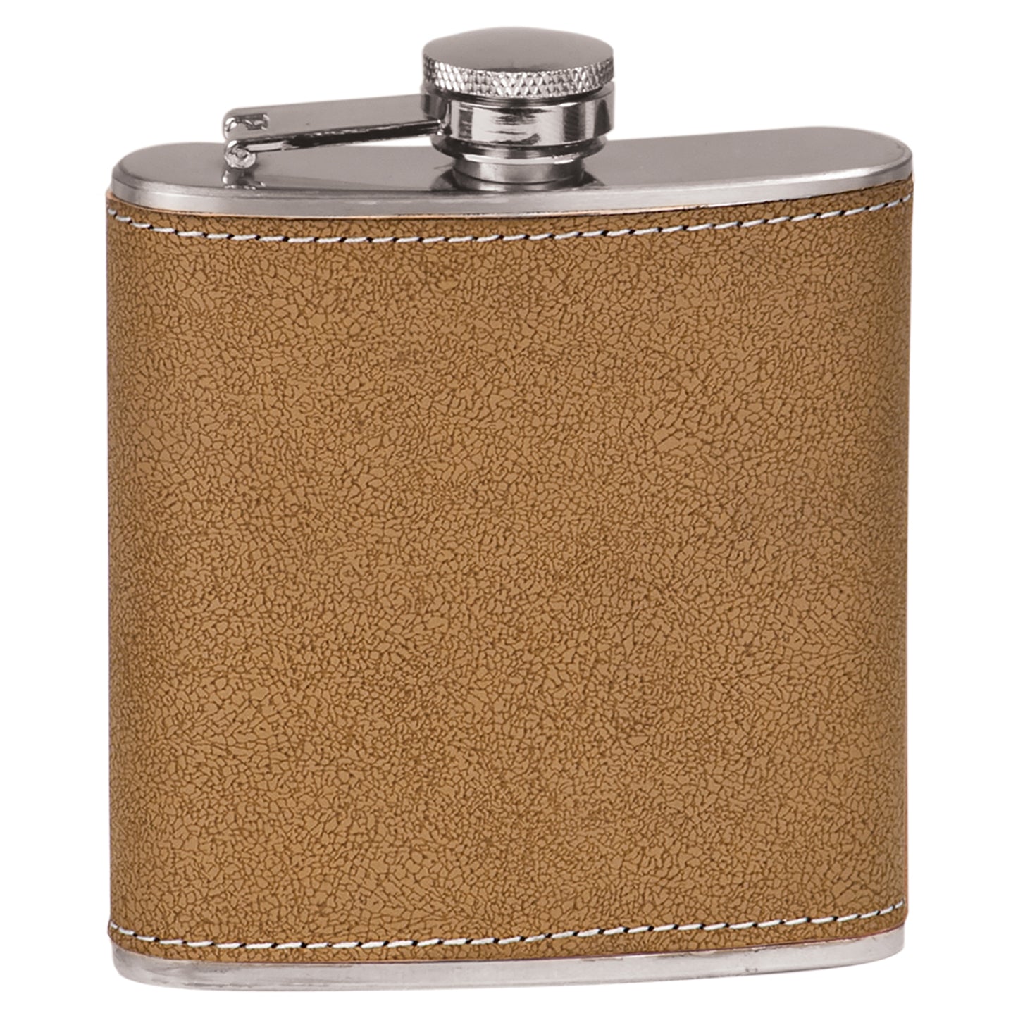 Personalized Laser Engraved  6 oz. Leather Stainless Steel Flask