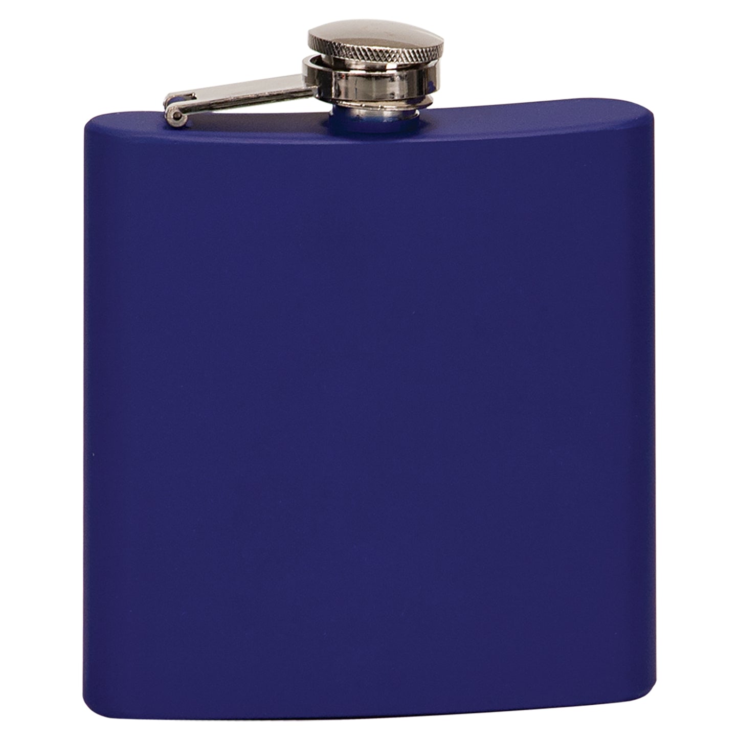 Personalized Laser Engraved  6 oz. Matte Blue Stainless Steel Flask