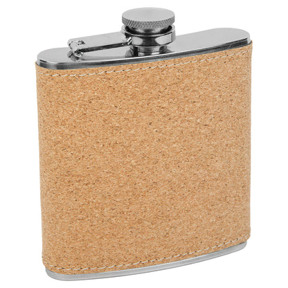 Personalized Laser Engraved  Cork 6 oz. Flask