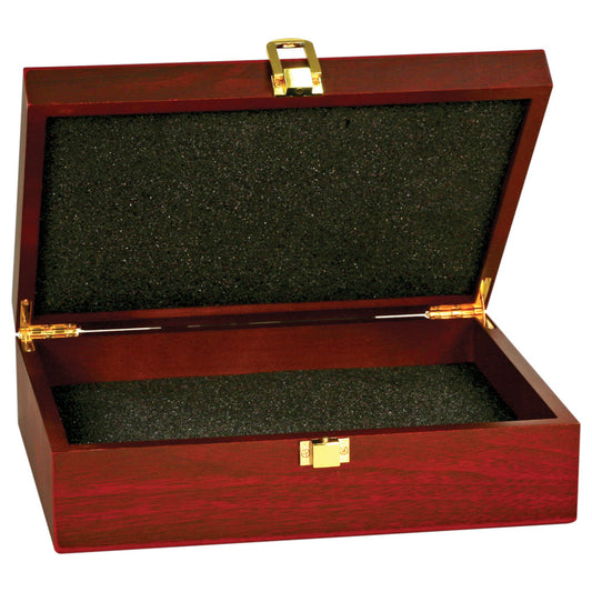 Personalized Laser Engraved 7 3/4" x 6 1/4" x 2 3/8" Rosewood Finish Gift Box