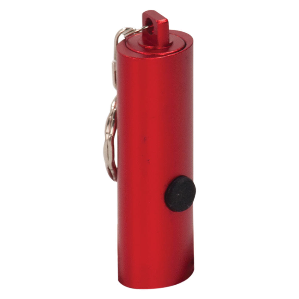 Personalized Laser Engraved 2 3/8" Red 3-LED  Flashlight with Keychain