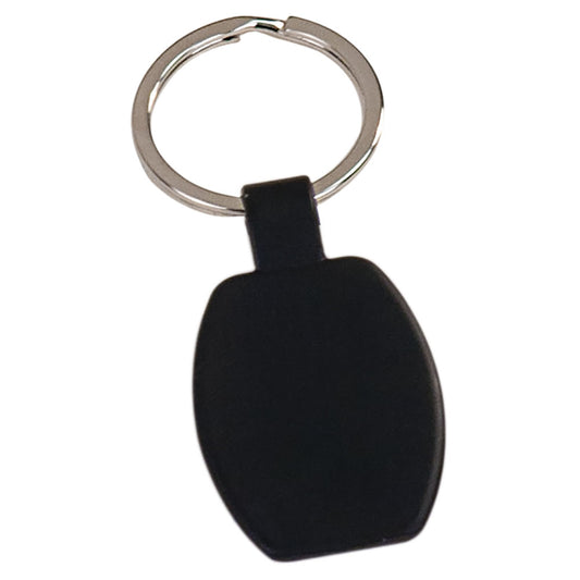 Personalized Laser Engraved 1 5/8" Black  Rectangle Keychain