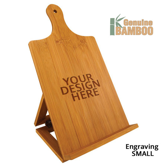 7 1/4" x 13 1/2" Personalized Laser Engraved Bamboo Standing Chef's Easel Cutting Board