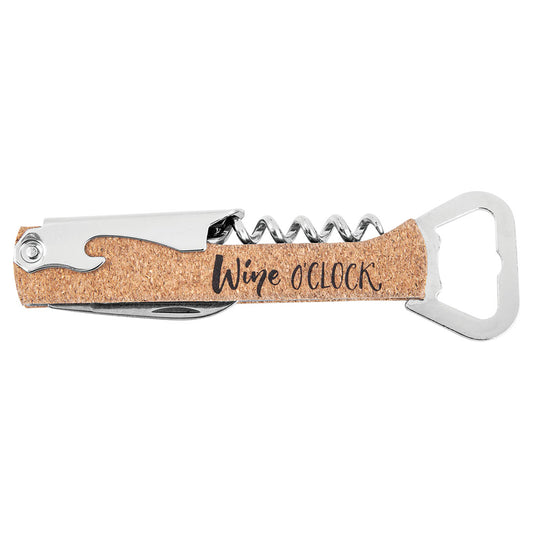 Personalized Laser Engraved Cork Wine Bottle Opener