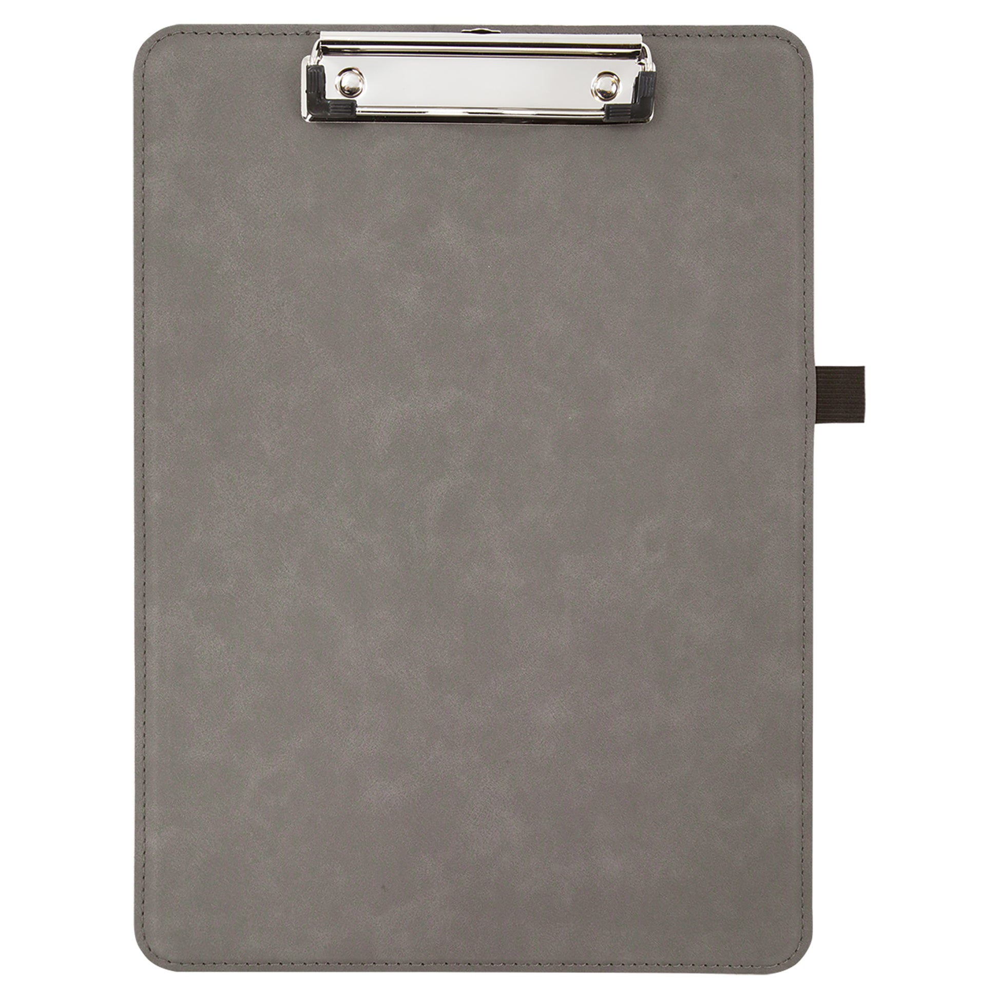  Personalized Laser Engraved 9" x 12 1/2" Gray Leatherette Clipboard