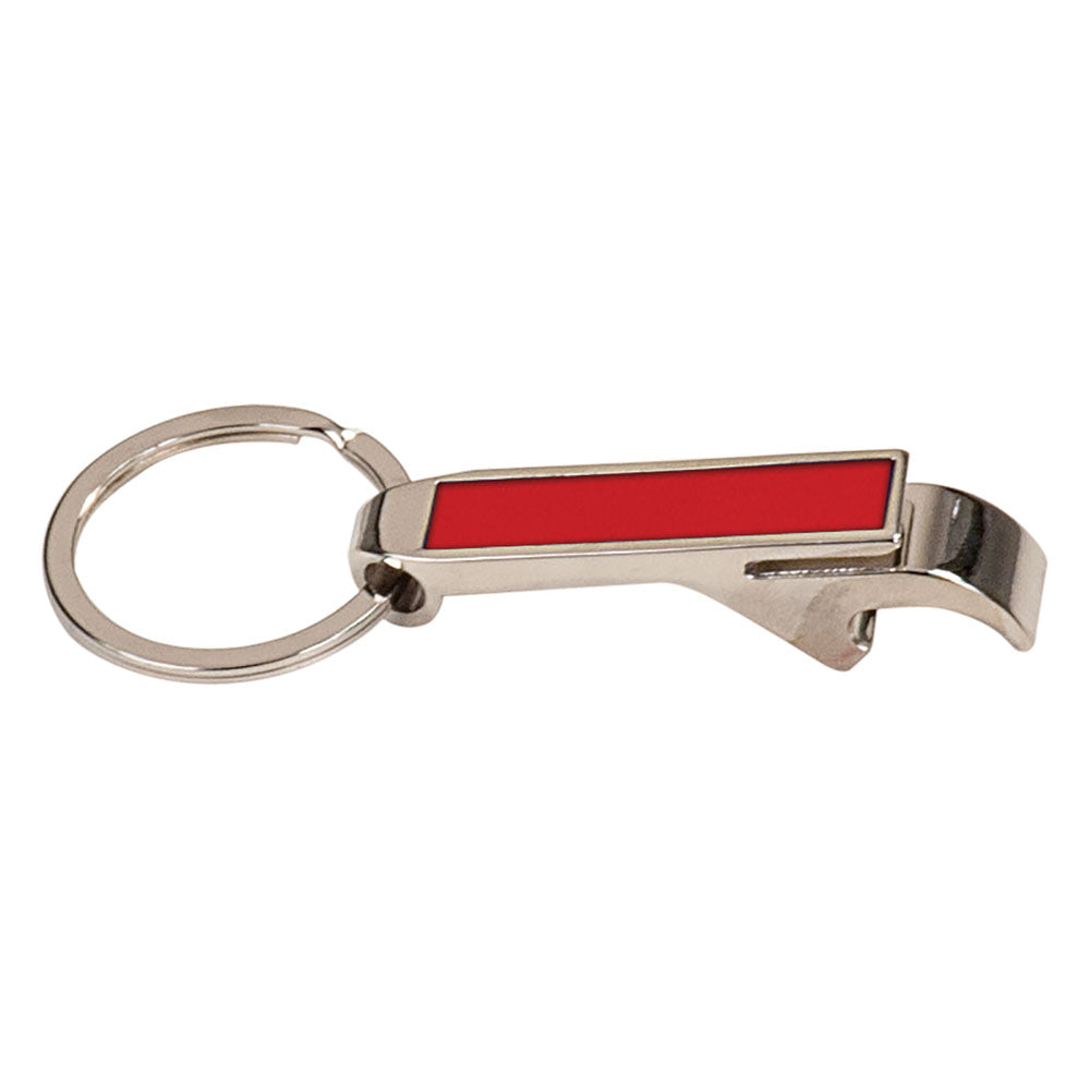 Personalized Laser Engraved 2 1/2" Red  Bottle Opener Keychain