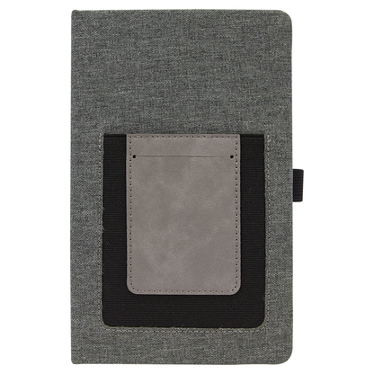 Personalized Laser Engraved Leatherette Journal with Cell/Card Slot