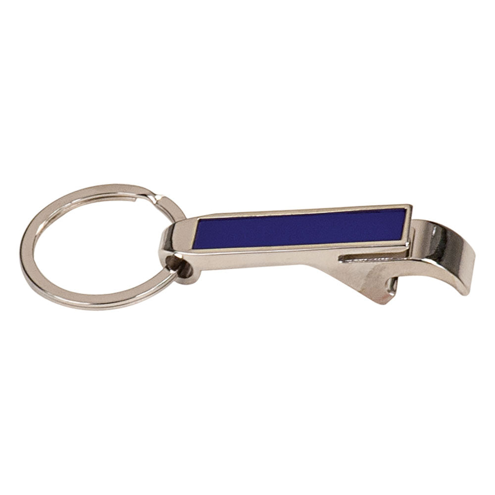 Personalized Laser Engraved 2 1/2" Blue  Bottle Opener Keychain