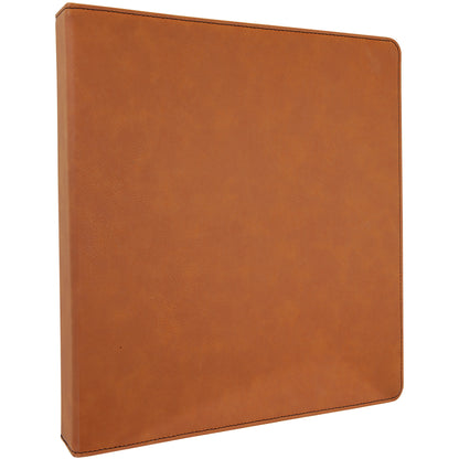 Personalized Laser Engraved 10 1/2" x 11 1/2" Rawhide Leatherette 3 Ring Binder w/1" Slant Rings