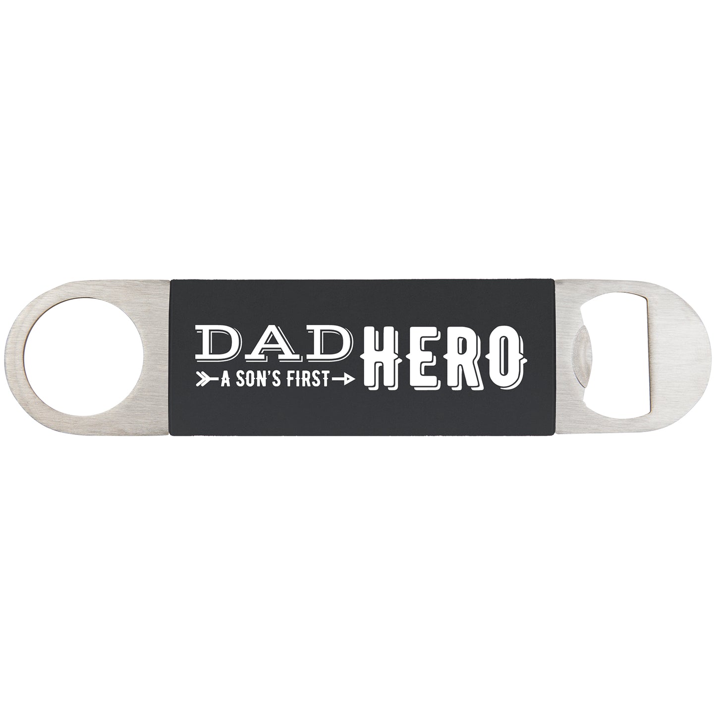 Personalized Laser Engraved  Black/White Bottle Opener with Silicone Sleeve