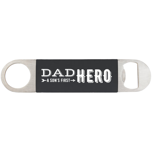 Personalized Laser Engraved  Black/White Bottle Opener with Silicone Sleeve