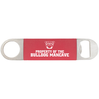 Personalized Laser Engraved  Red/White Bottle Opener with Silicone Sleeve