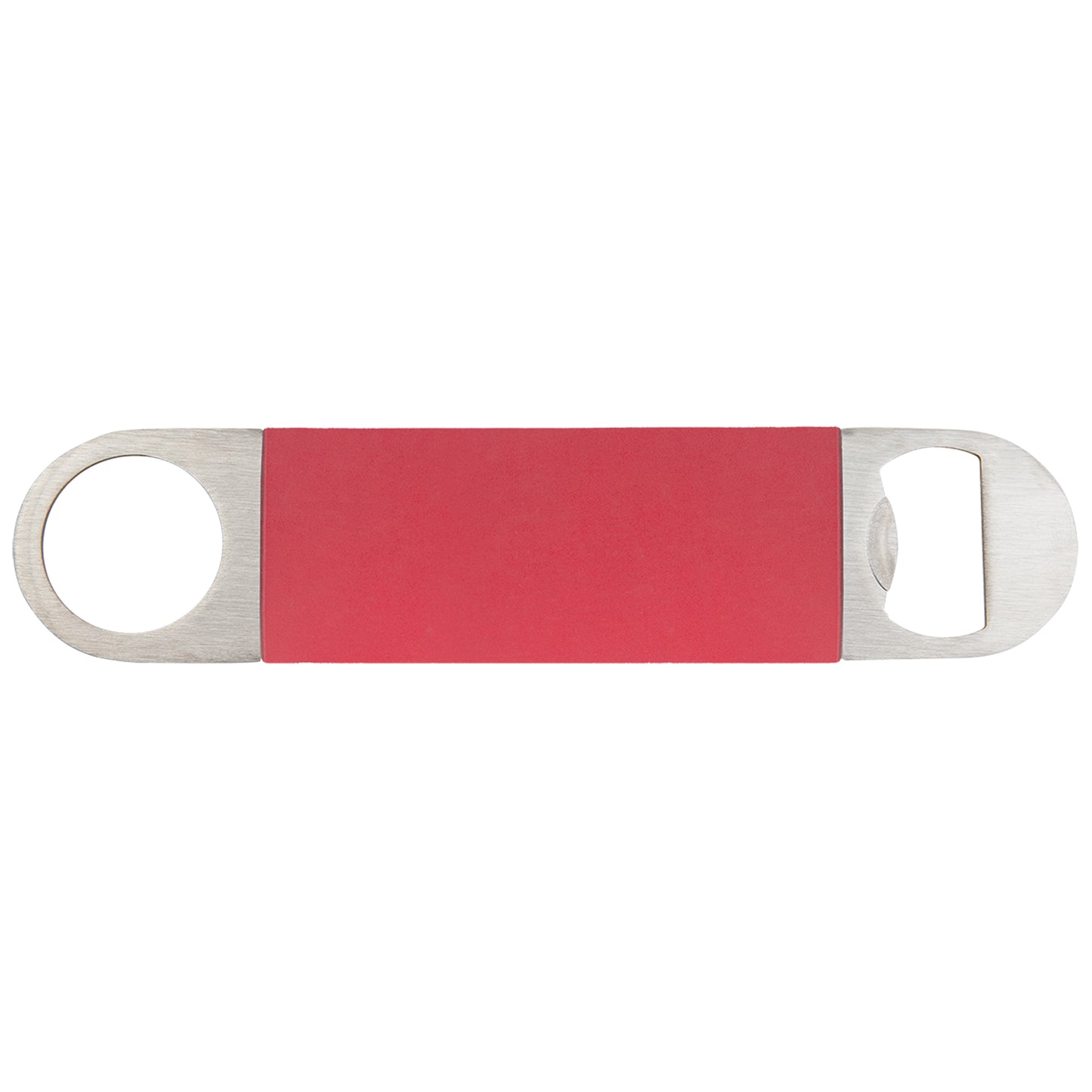 Personalized Laser Engraved  Red/White Bottle Opener with Silicone Sleeve