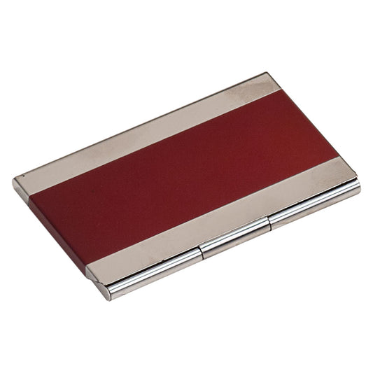 Personalized Laser Engraved 3 3/4" x 2 1/2" Red  Business Card Holder