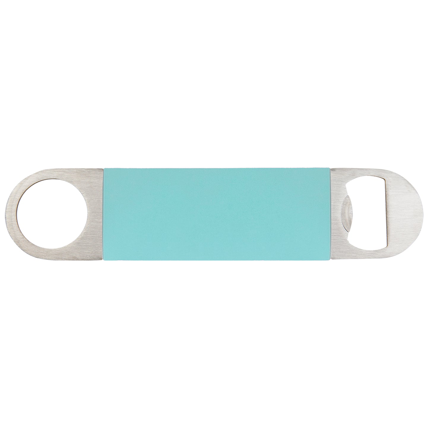 Personalized Laser Engraved  Teal/Black Bottle Opener with Silicone Sleeve