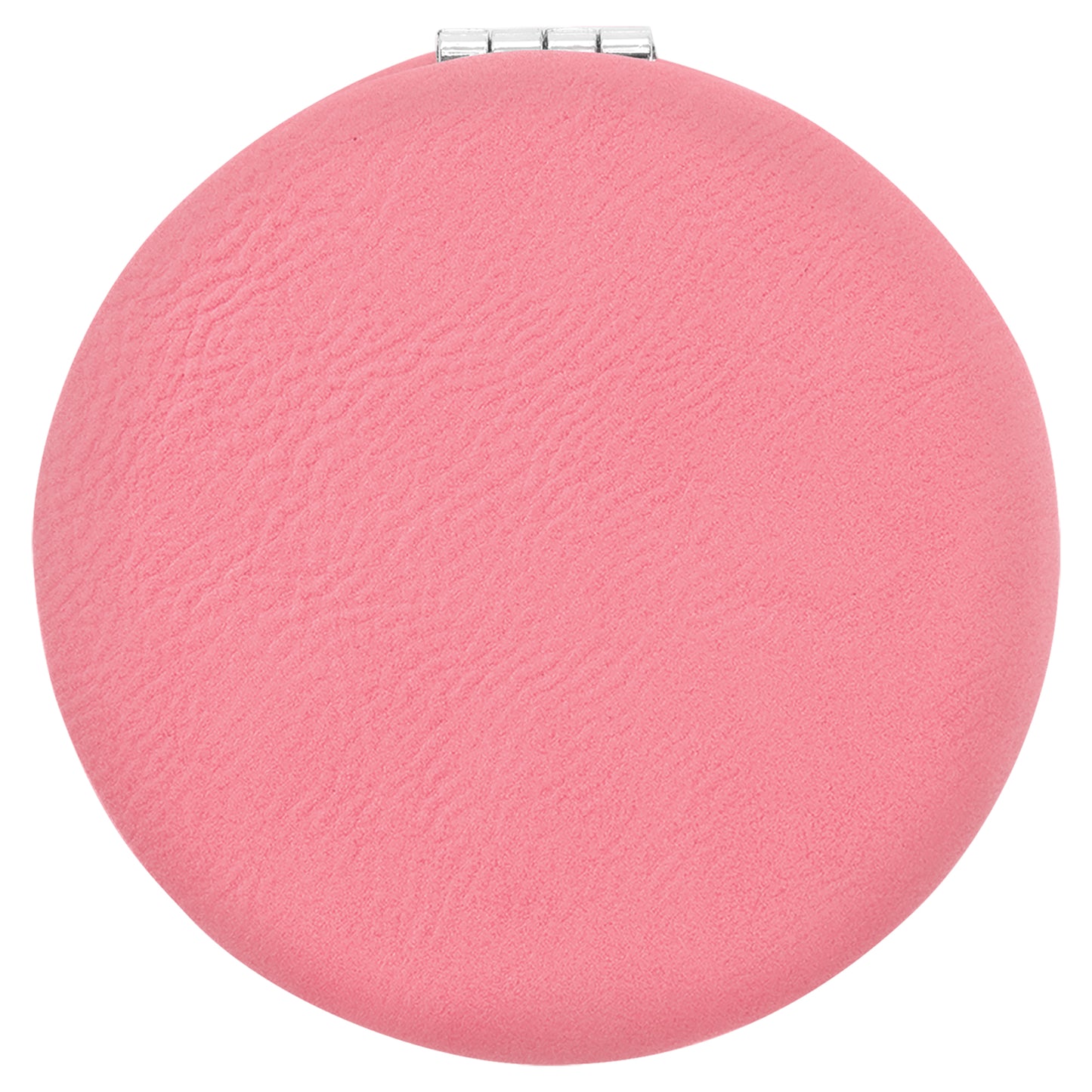 Personalized Laser Engraved 2 1/2" Pink  Leatherette Compact Mirror