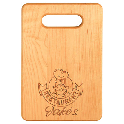 Personalized Laser Engraved 9" x 6" Maple Cutting Board