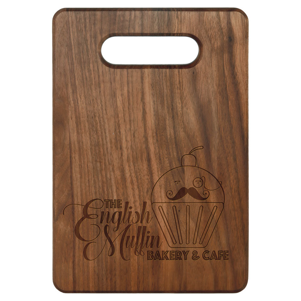 Personalized Laser Engraved 9" x 6" Walnut Cutting Board