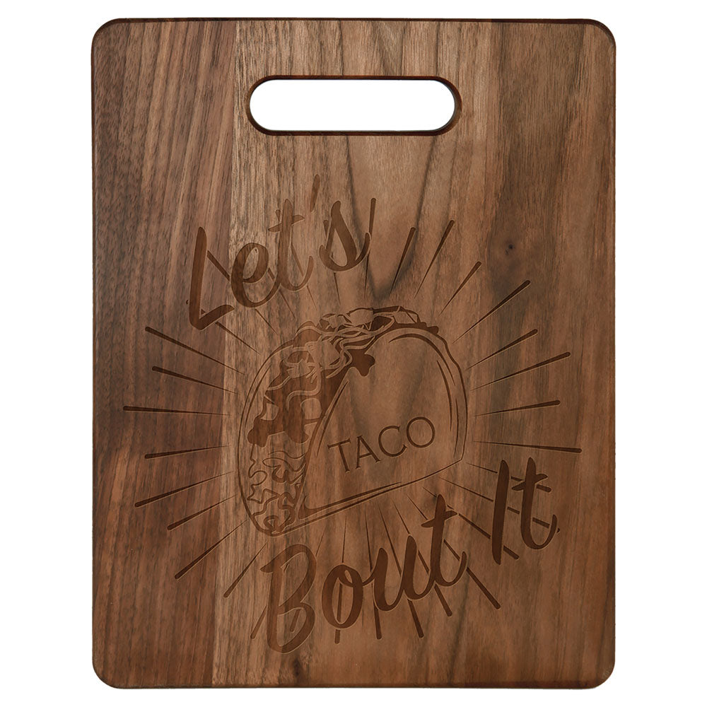 Personalized Laser Engraved 9" x 6" Walnut Cutting Board