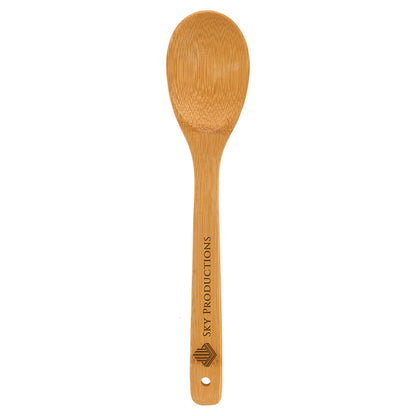 Personalized Laser Engraved 12" Bamboo Salad Spoon