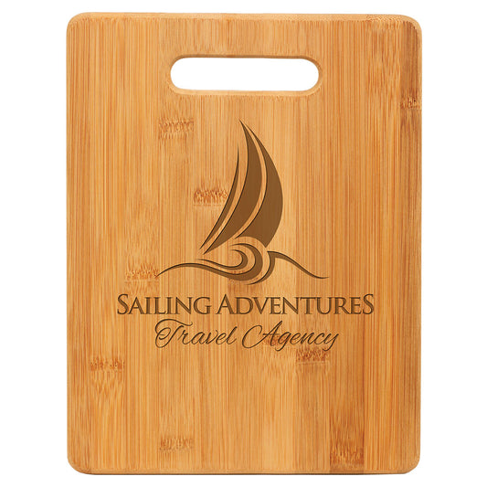 Personalized Laser Engraved 11 1/2" x 8 3/4" Bamboo Rectangle Cutting Board