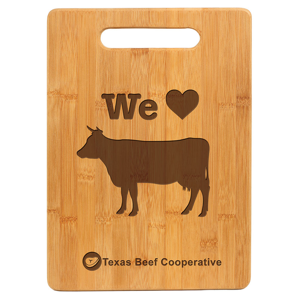 Personalized Laser Engraved 11 1/2" x 8 3/4" Bamboo Rectangle Cutting Board