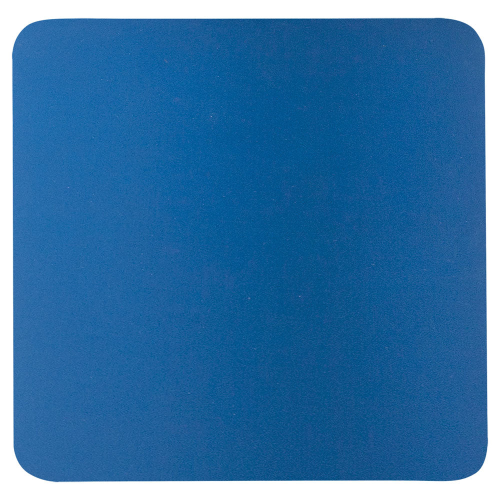 Personalized Laser Engraved 3 3/4" x 3 3/4" Square Blue/White Silicone Coaster