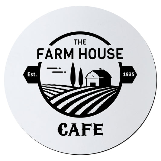 Personalized Laser Engraved  Round White/Black Silicone Coaster