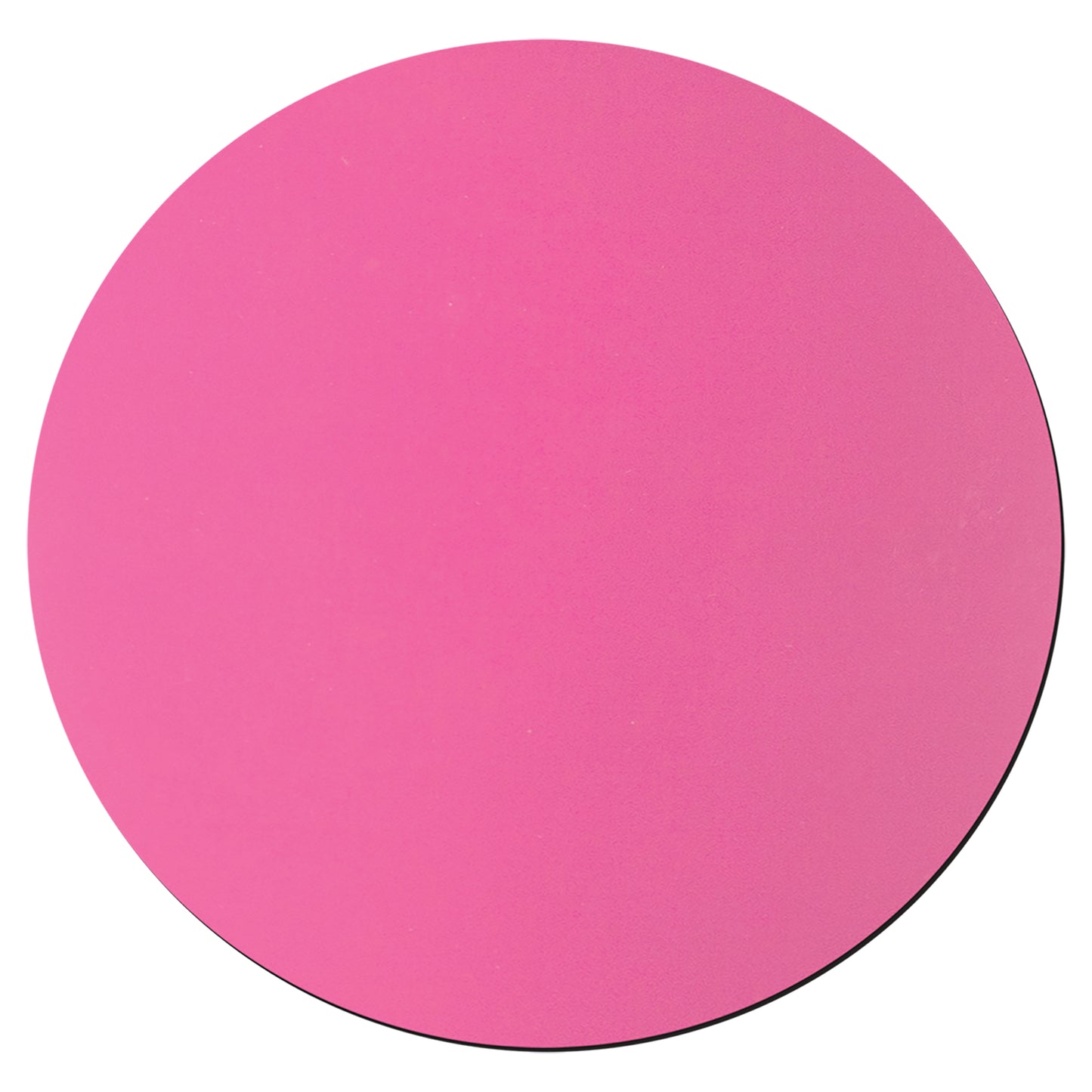 Personalized Laser Engraved  Round Pink/Black Silicone Coaster