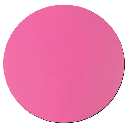 Personalized Laser Engraved  Round Pink/Black Silicone Coaster