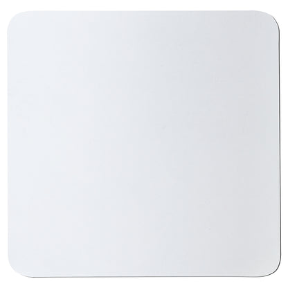 Personalized Laser Engraved  Square White/Black Silicone Coaster