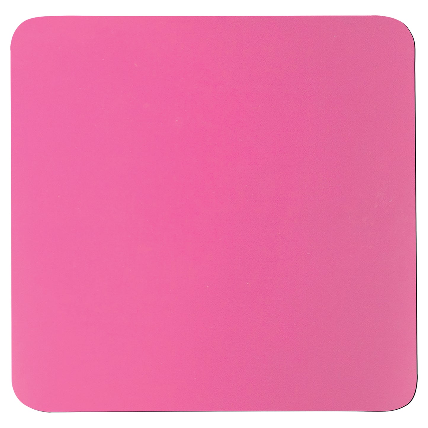 Personalized Laser Engraved  Square Pink/Black Silicone Coaster