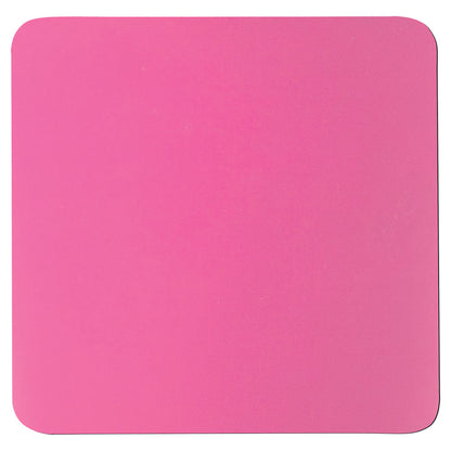 Personalized Laser Engraved 3 3/4" x 3 3/4" Square Pink/Black Silicone Coaster