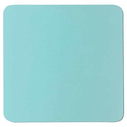 Personalized Laser Engraved 3 3/4" x 3 3/4" Square Teal/Black Silicone Coaster