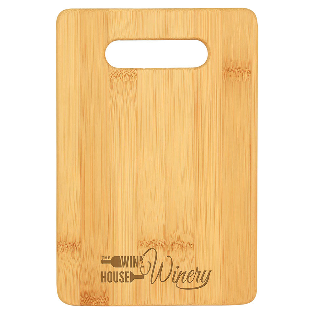 Personalized Laser Engraved 9" x 6" Bamboo Bar Cutting Board