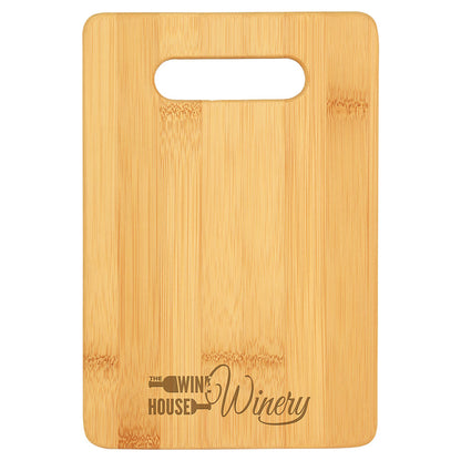 Personalized Laser Engraved 9" x 6" Bamboo Bar Cutting Board