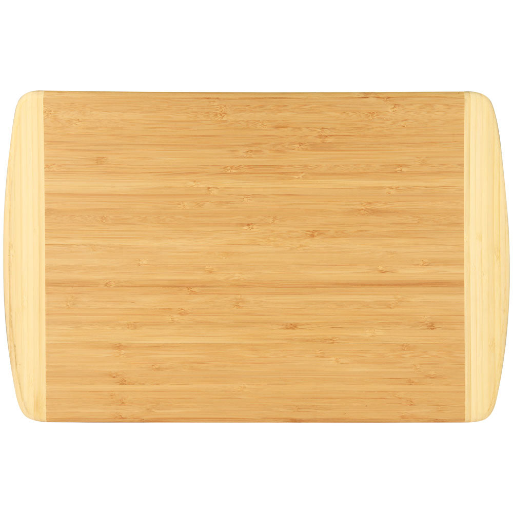 Personalized Laser Engraved 13 1/2" x 11 1/2" Bamboo 2-Tone Cutting Board