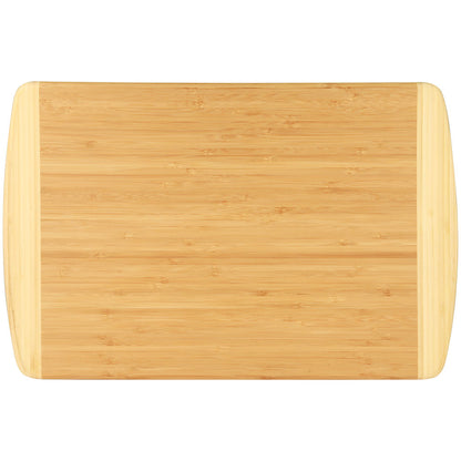 Personalized Laser Engraved 13 1/2" x 11 1/2" Bamboo 2-Tone Cutting Board