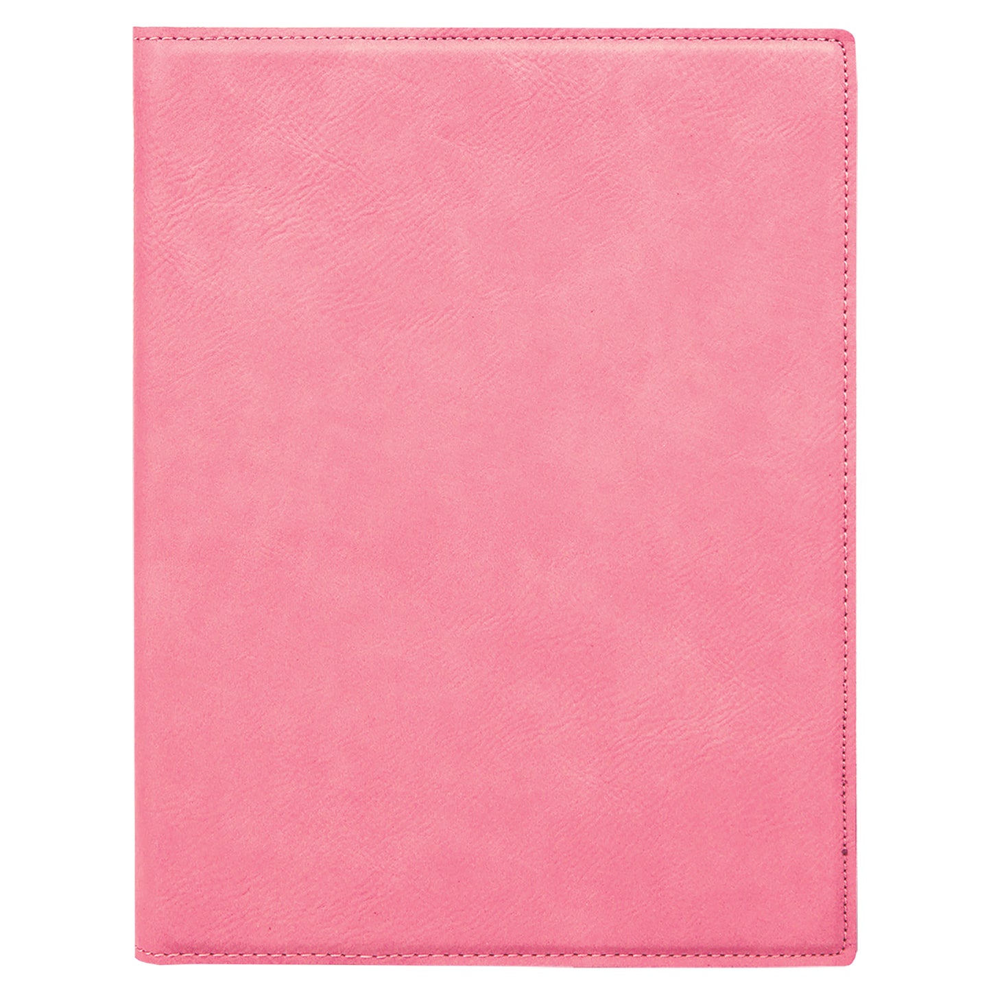 Personalized Laser Engraved 7" x 9" Pink  Leatherette Small Portfolio with Notepad