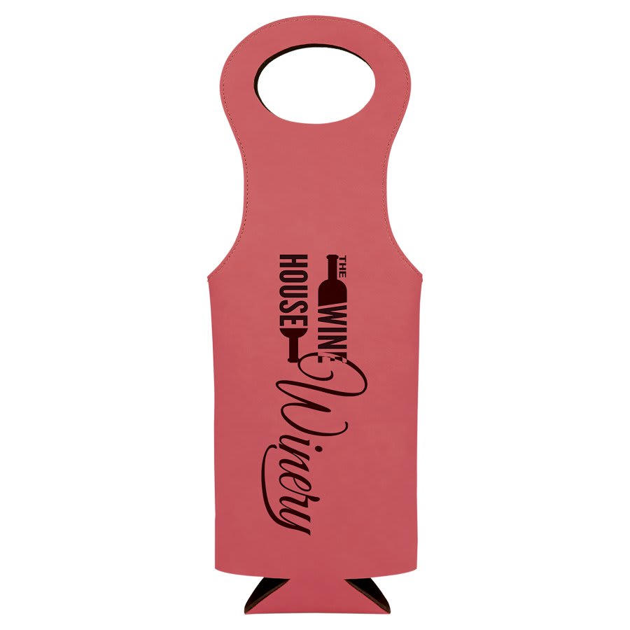 Personalized Laser Engraved Leatherette Wine Bag
