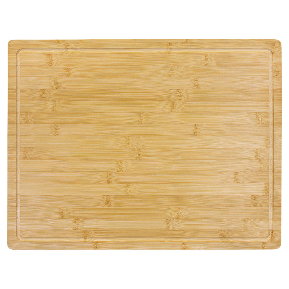 Personalized Laser Engraved 11 1/2" x 8 3/4" Bamboo Cutting Board with Drip Ring