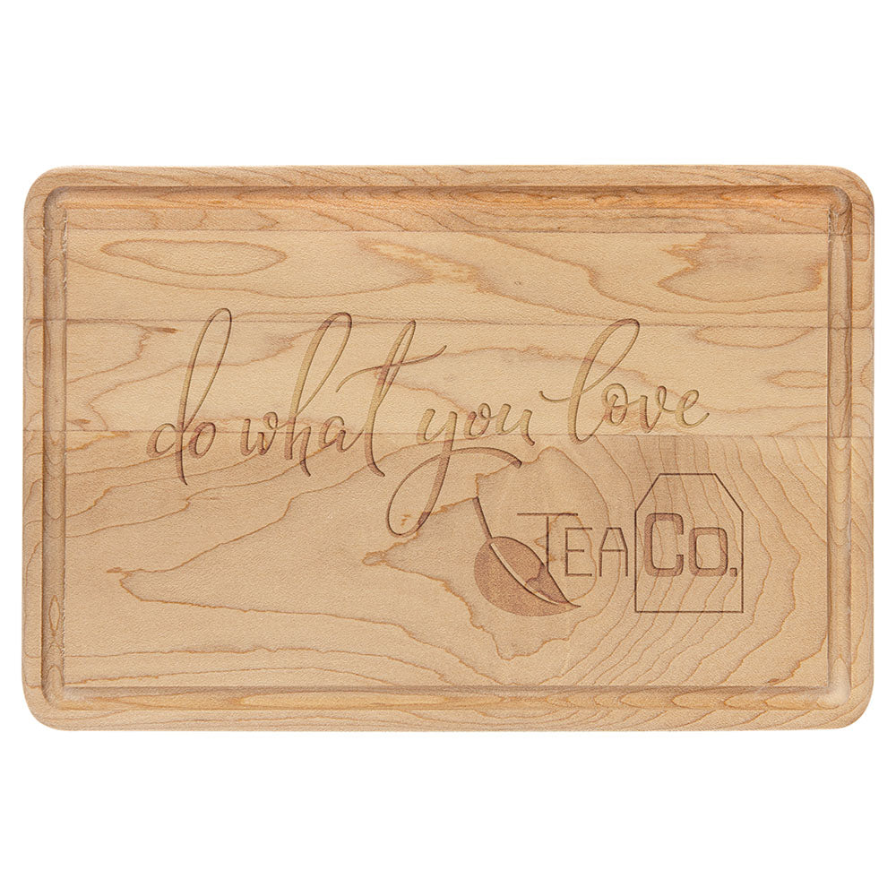 Personalized Laser Engraved 9" x 6" Maple Cutting Board with Drip Ring