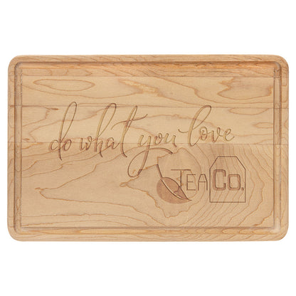 Personalized Laser Engraved 9" x 6" Maple Cutting Board with Drip Ring