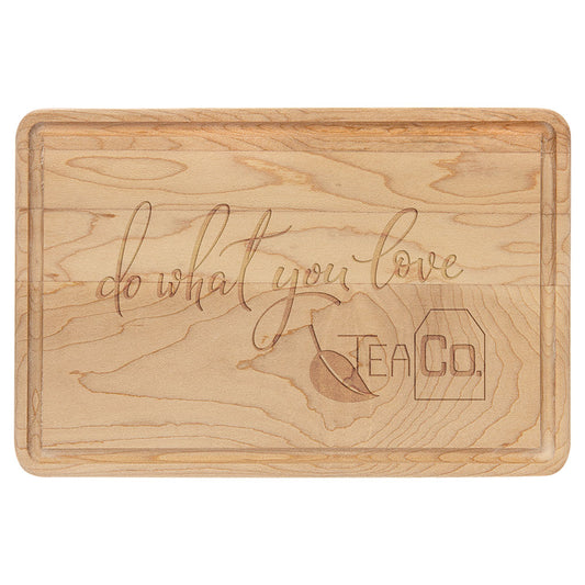 Personalized Laser Engraved 9" x 6" Maple Cutting Board with Drip Ring