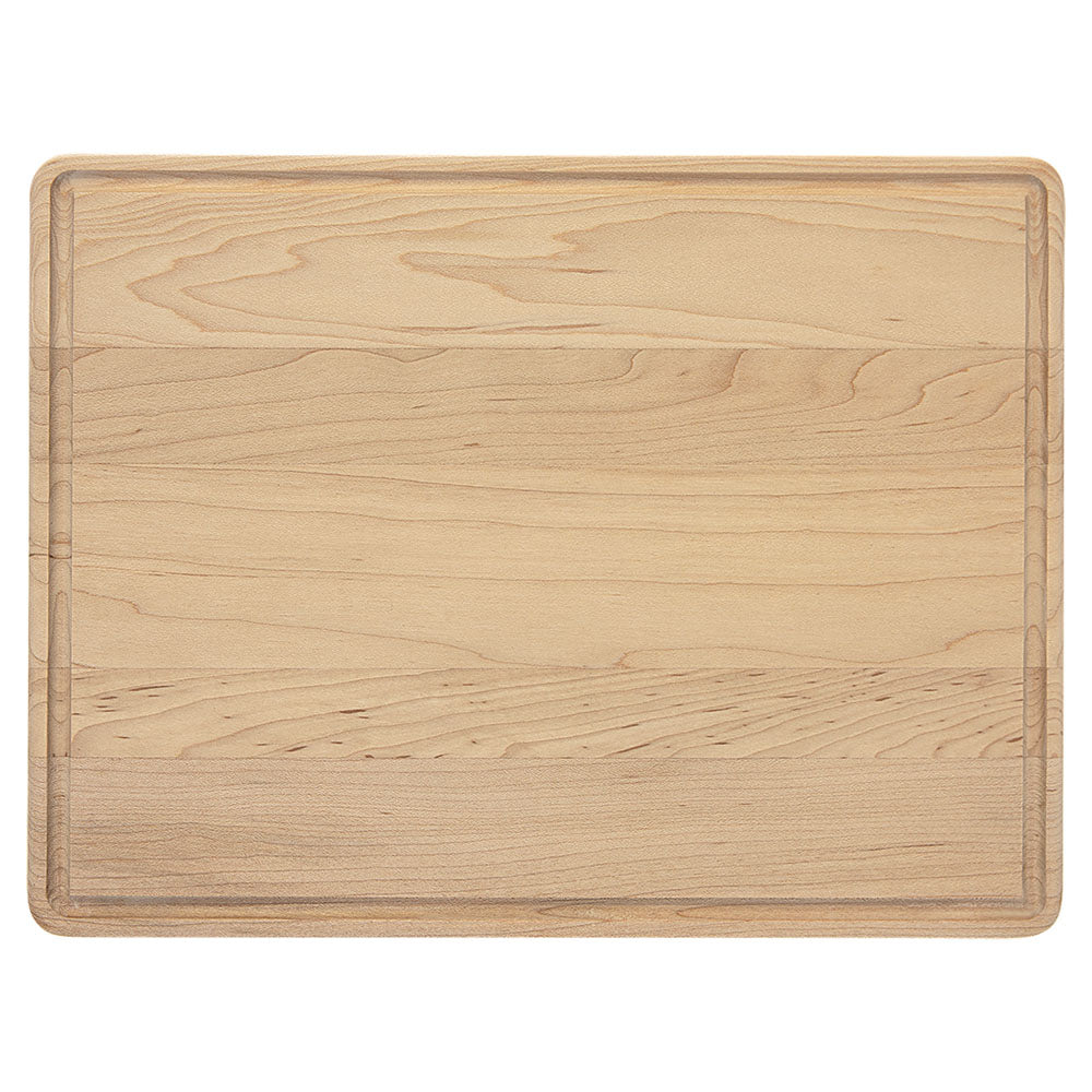 Personalized Laser Engraved 9" x 6" Maple Cutting Board with Drip Ring