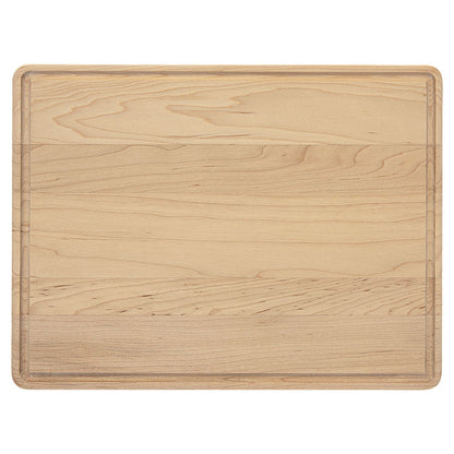 Personalized Laser Engraved 9" x 6" Maple Cutting Board with Drip Ring