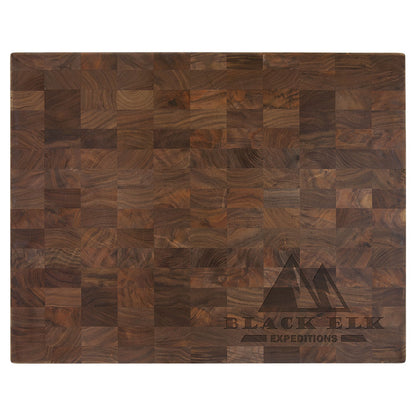 Personalized Laser Engraved 16" x 13" x 1 3/8" Walnut Butcherblock Cutting Board