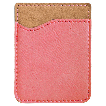 Personalized Laser Engraved Pink  Leatherette Phone Wallet