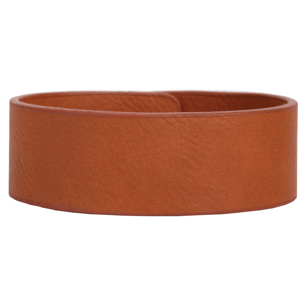 Personalized Laser Engraved 9 1/2" x 1" Rawhide  Leatherette Cuff Bracelet